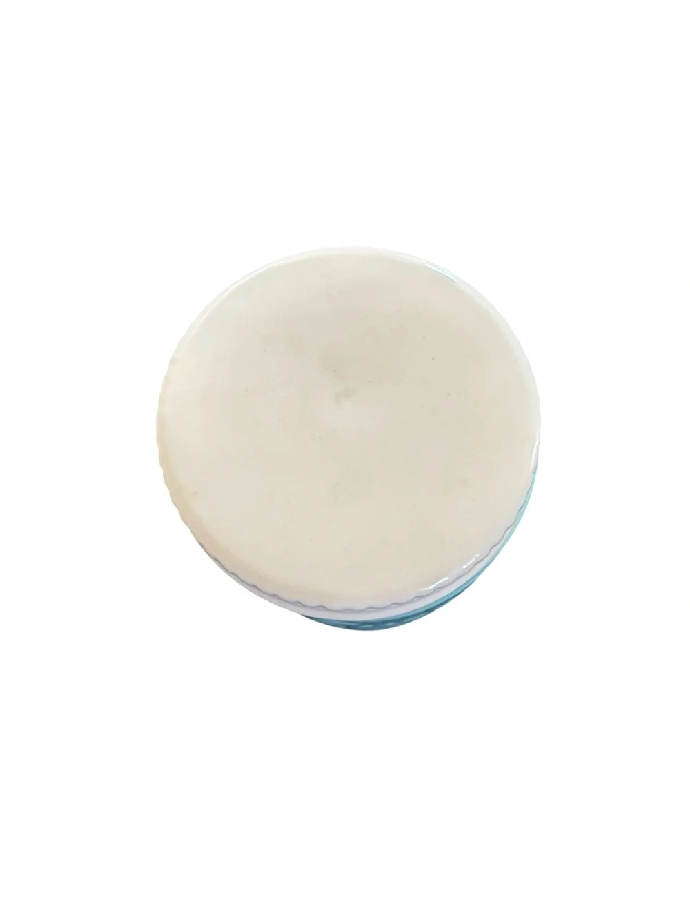 Dowan Ceramic French Butter Crock Keeper W/Lid for Soft Spreadable Butter Blue